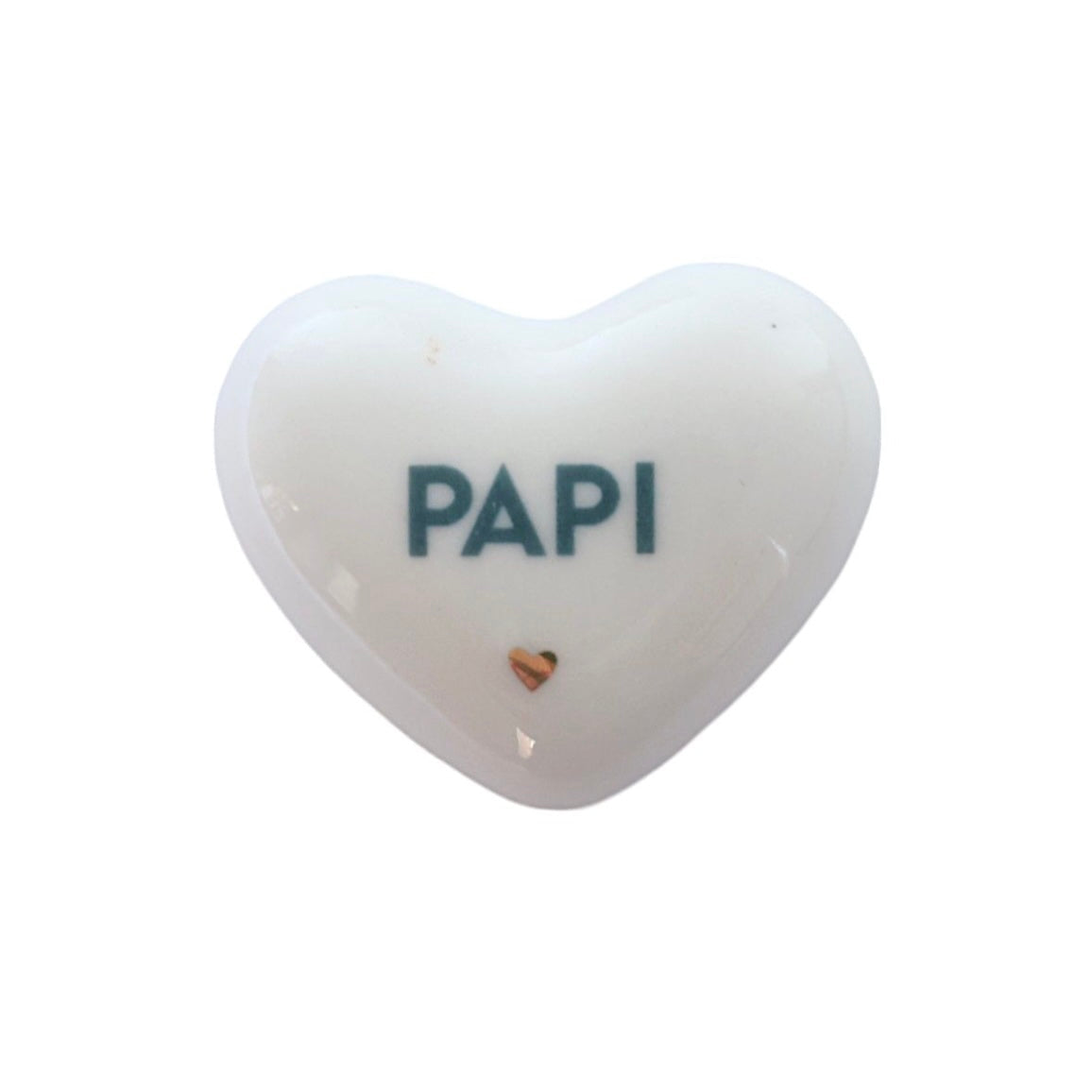 Coeur porcelaine Papi bleu