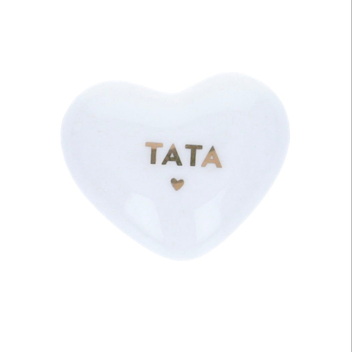 Coeur porcelaine Tata doré
