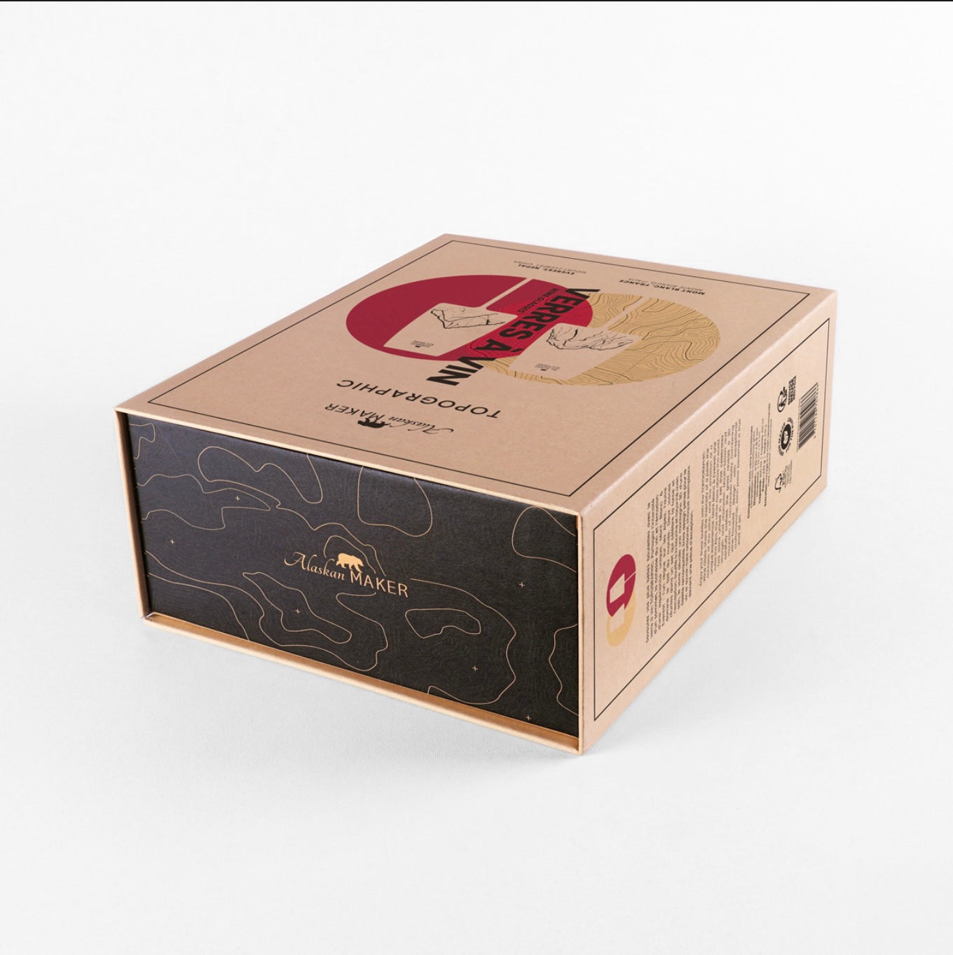 Coffret 2 Verres à vin Design topographic: Mont Blanc & Everest