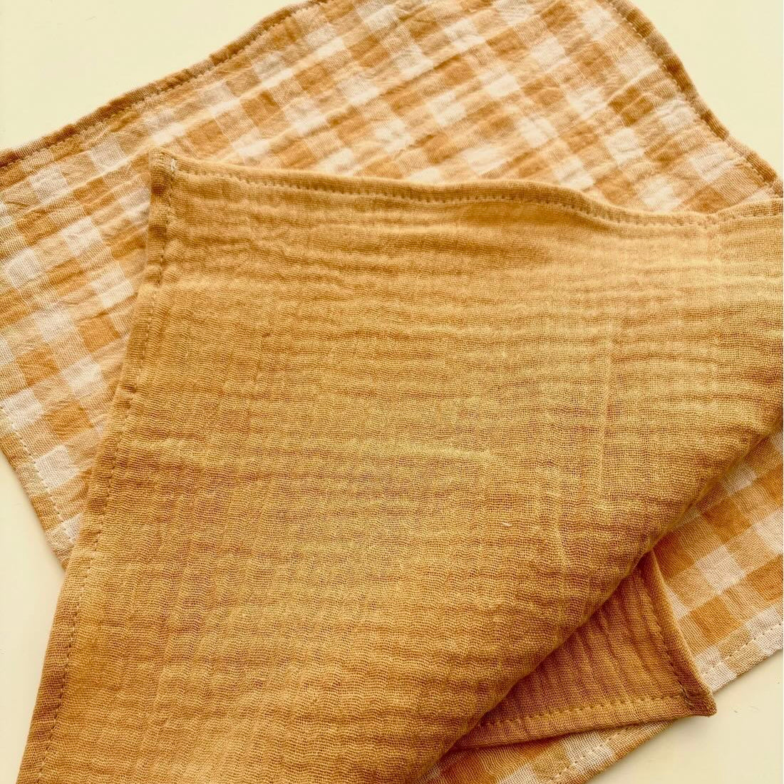 Coffret 4 Serviettes de Table – Double Gaze de Coton Vichy