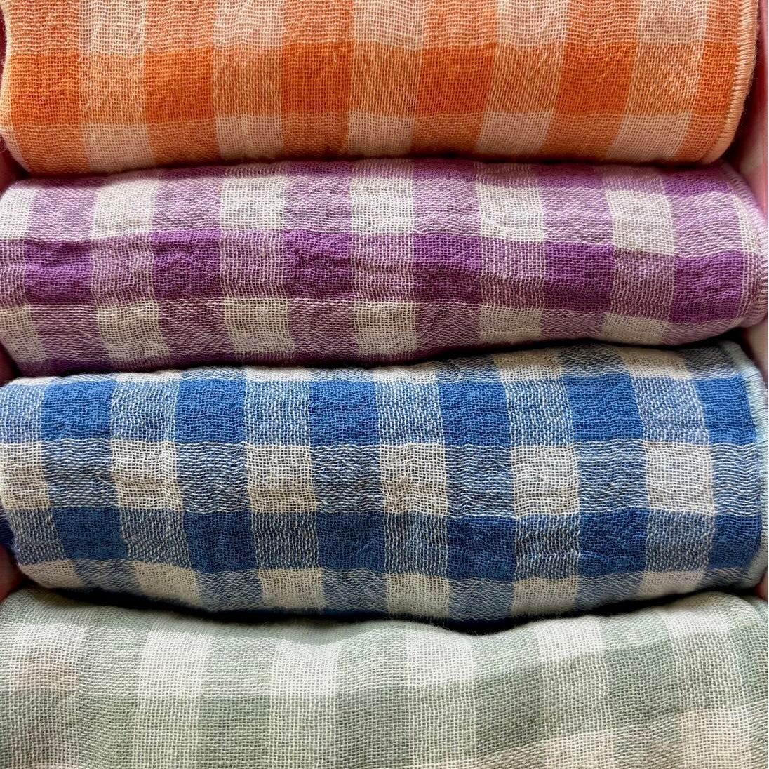 Coffret 4 Serviettes de Table – Double Gaze de Coton Vichy