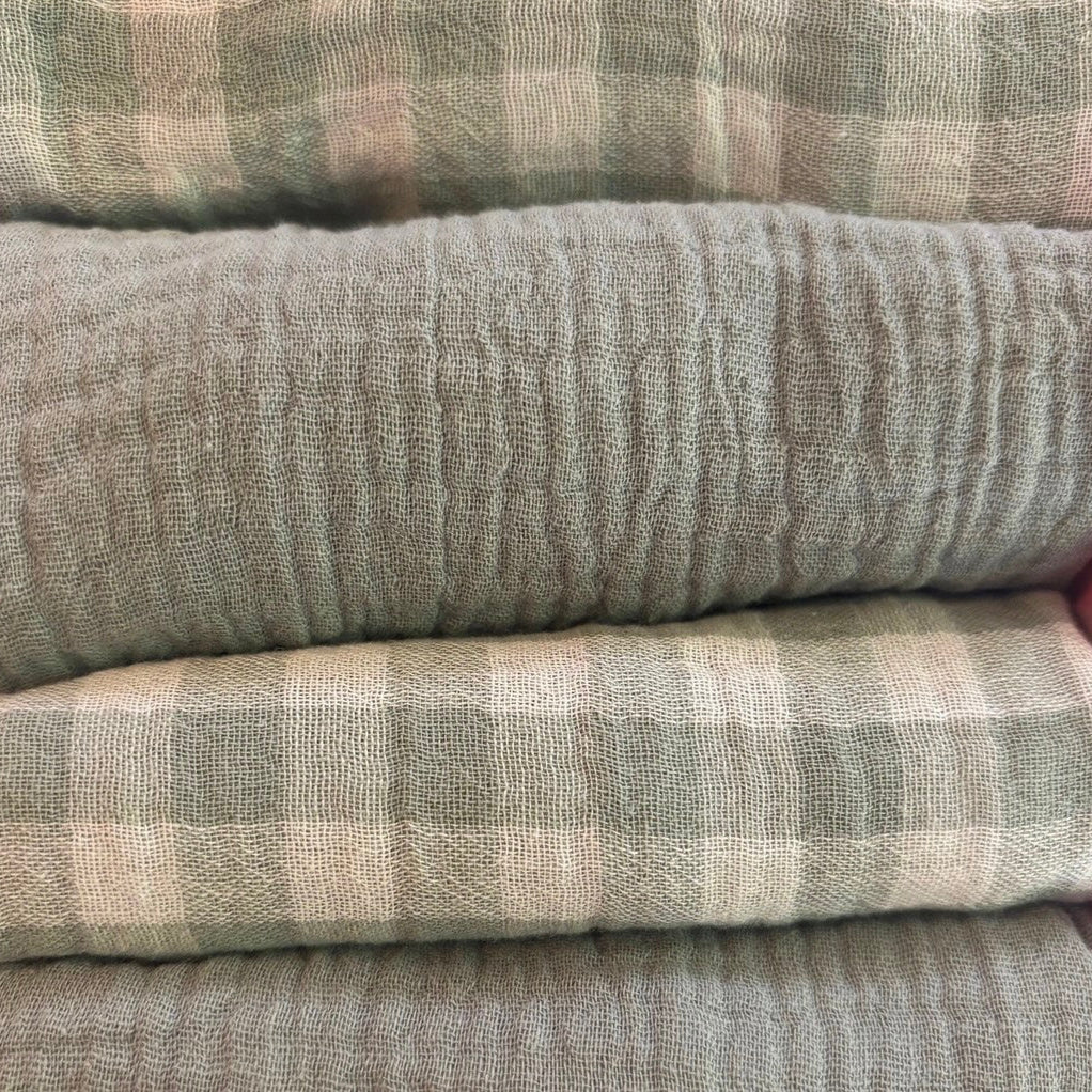 Coffret 4 Serviettes de Table – Double Gaze de Coton Vichy