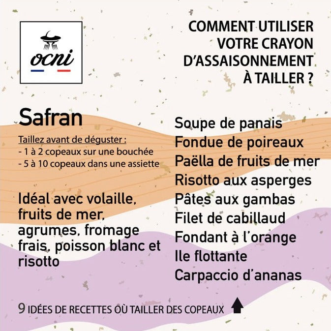 Coffret assaisonnement à tailler - Safran biologique