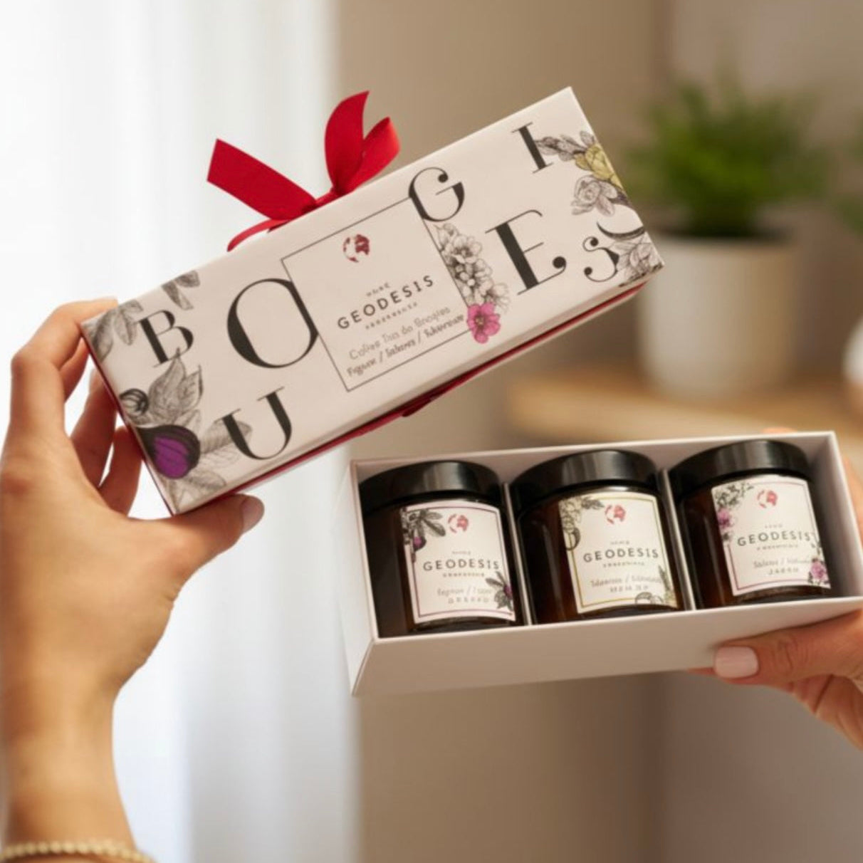Coffret trio bougies pommadier