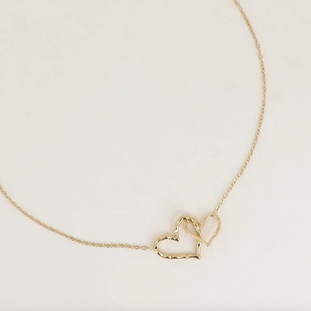 Collier 2 coeurs ajourés