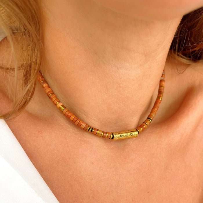 Collier Sven Rhodonite