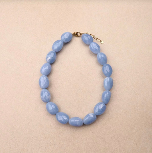 Collier beans résine couleur