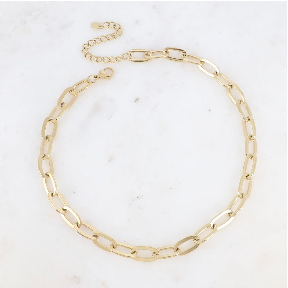 Collier chaîne maille ovale