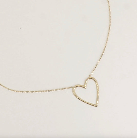 Collier coeur ajouré