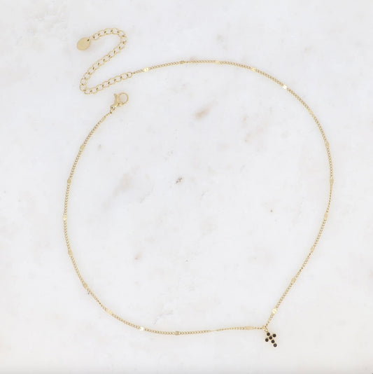Collier croix et oxydes de zirconium