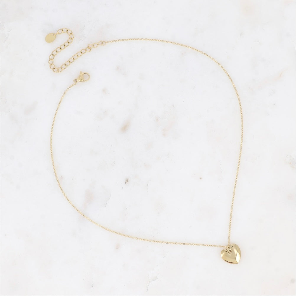 Collier pendentif coeur lisse