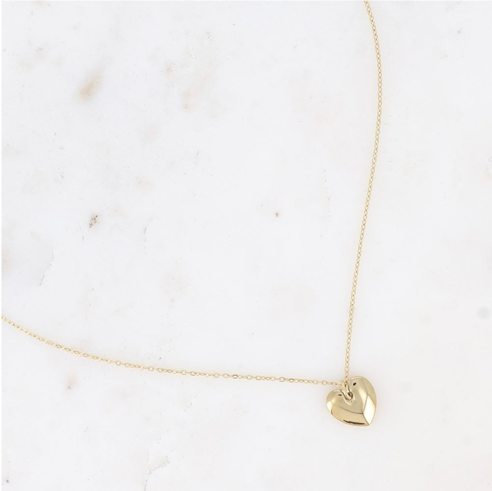 Collier pendentif coeur lisse