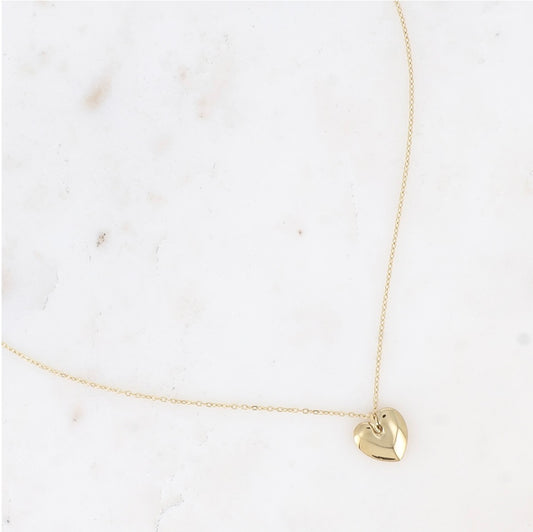 Collier pendentif coeur lisse