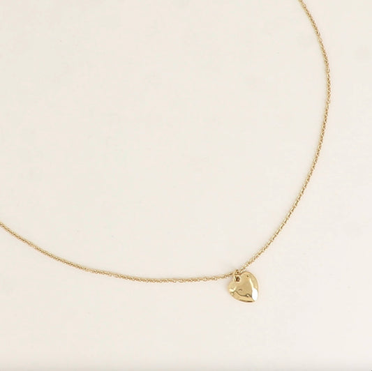 Collier pendentif coeur texturé