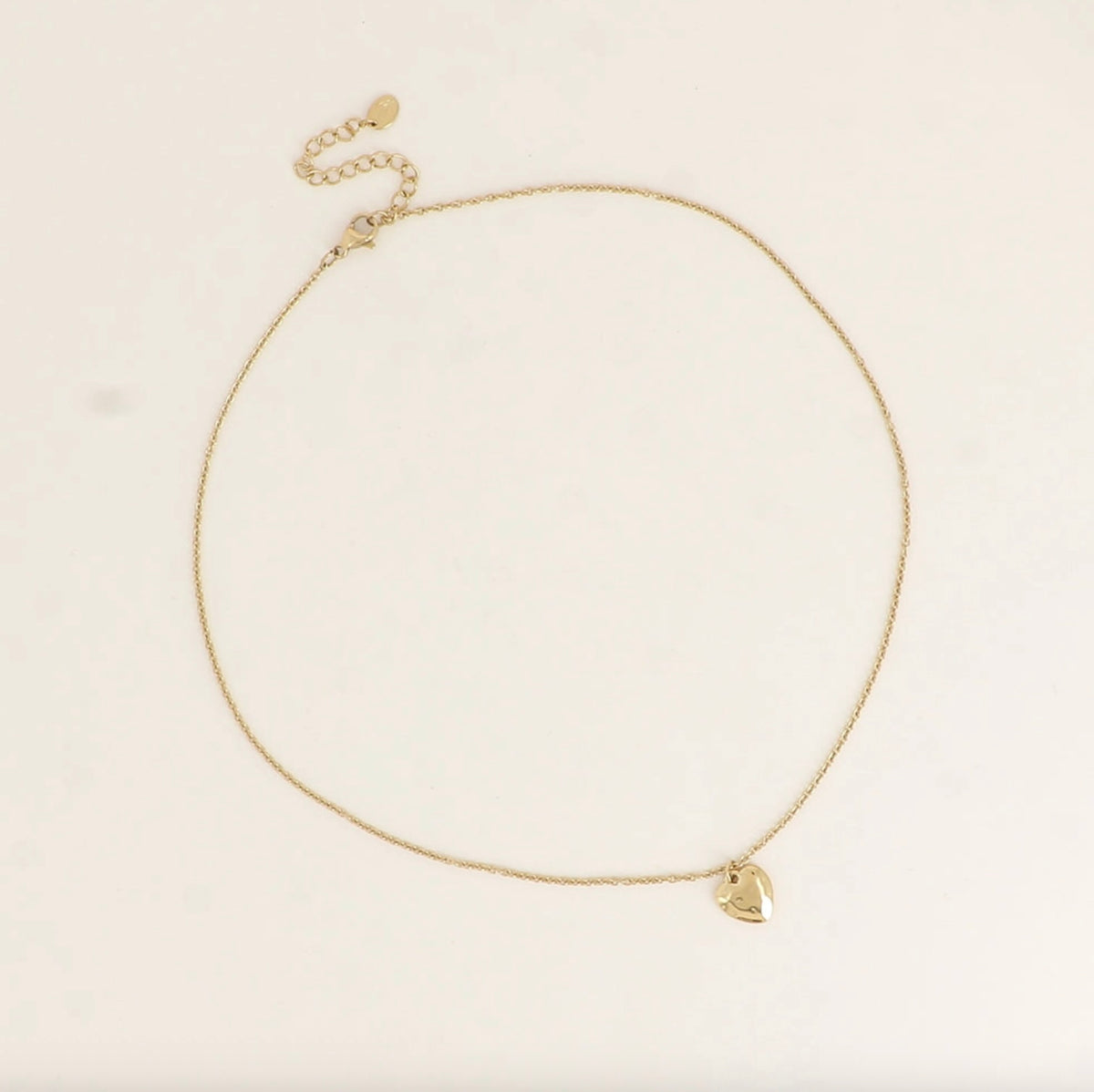 Collier pendentif coeur texturé
