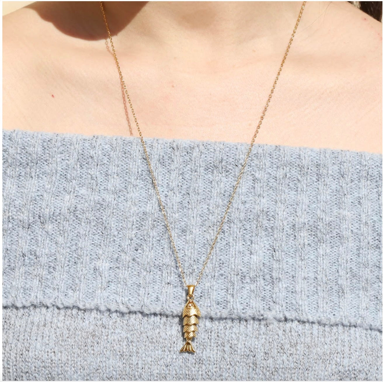 Collier pendentif poisson - Maud