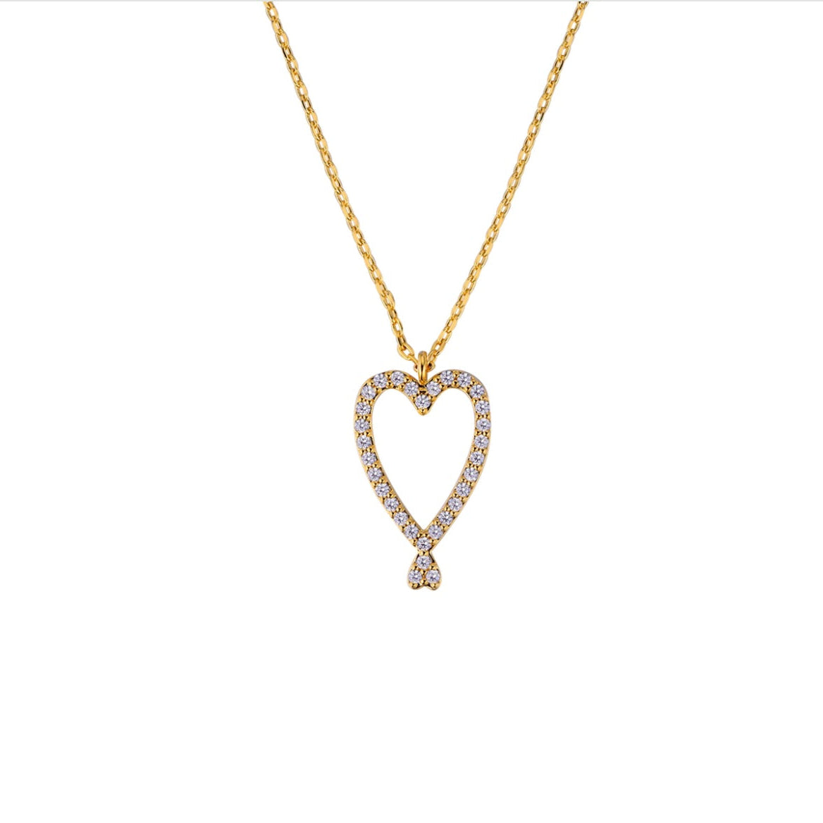 Collier Twin hearts Or