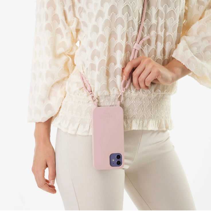 Cordon téléphone - Rose poudré