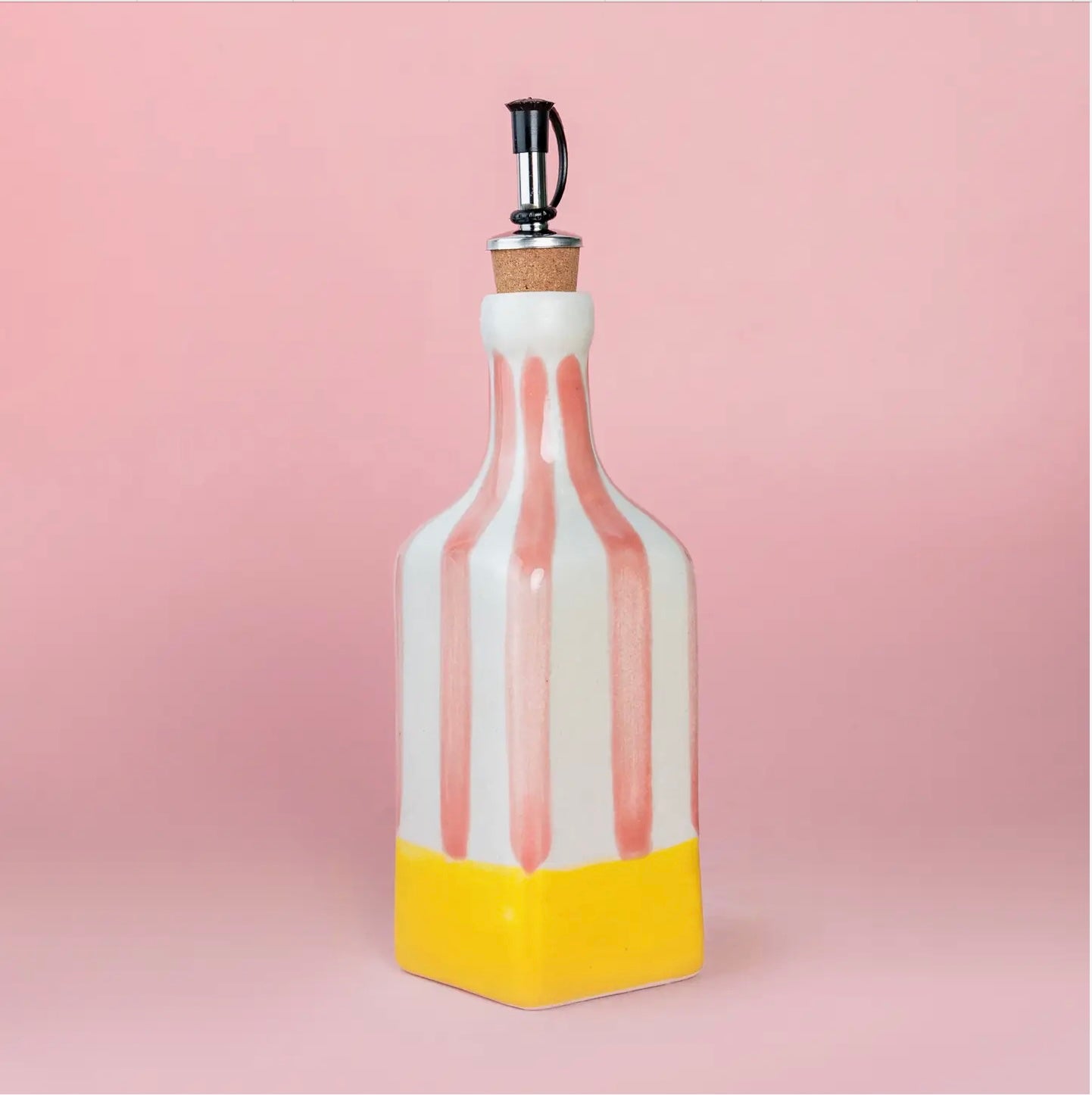 Distributeur d'huile d'olive en céramique artisanale – 475ml
