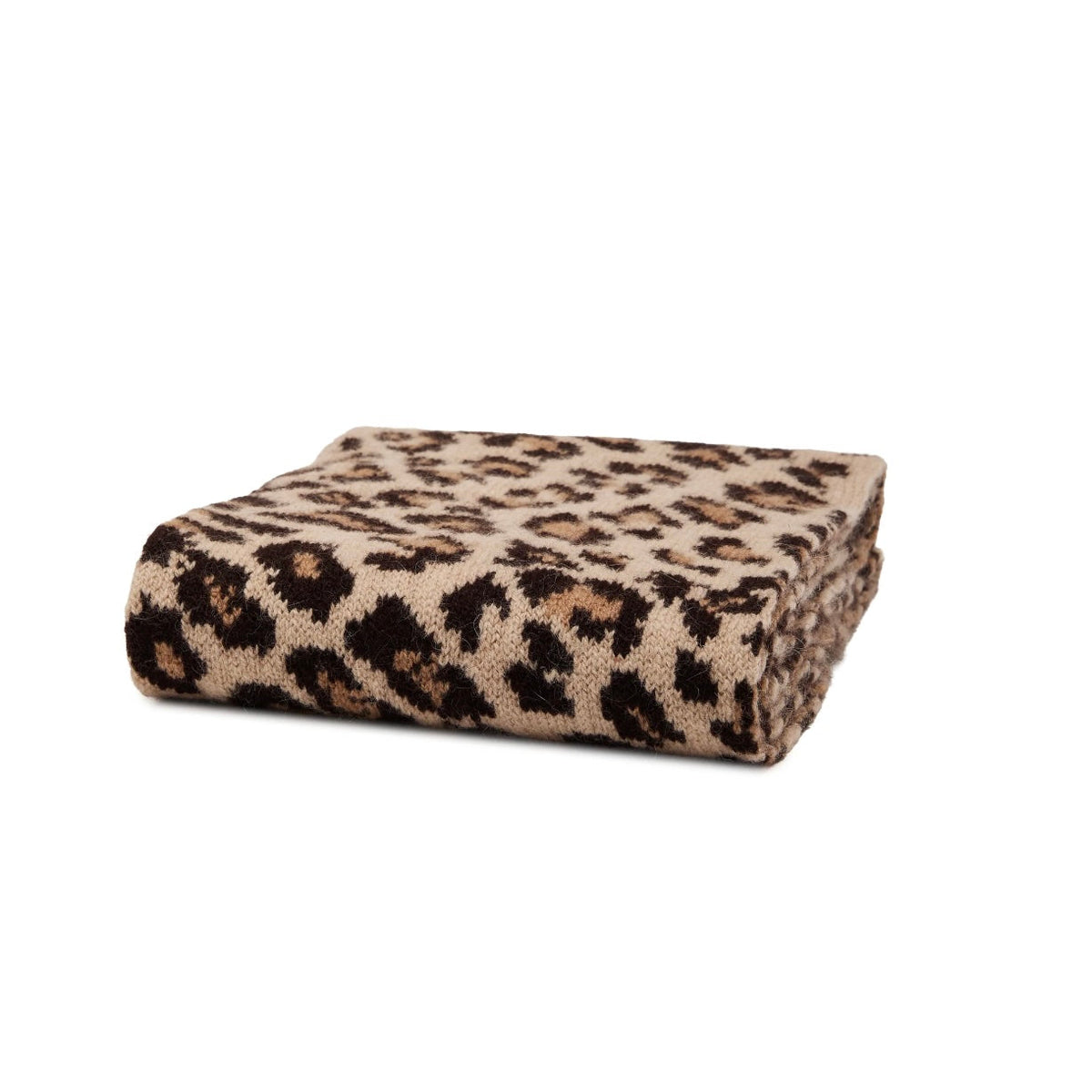 Echarpe Laine et Angora Léopard Camel