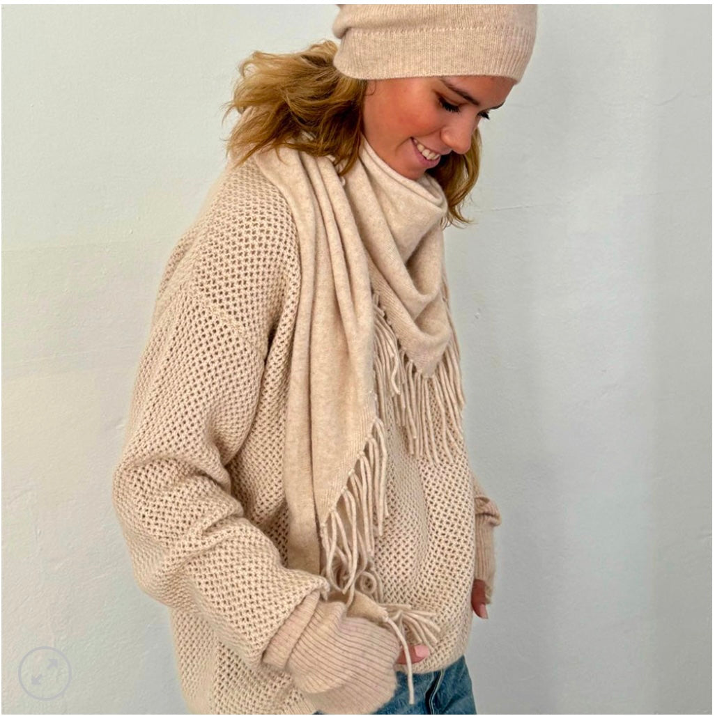 Echarpe cachemire Naturel