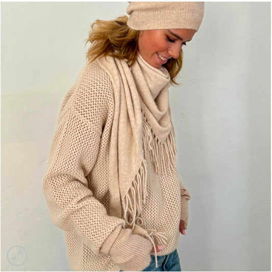 Echarpe cachemire Naturel