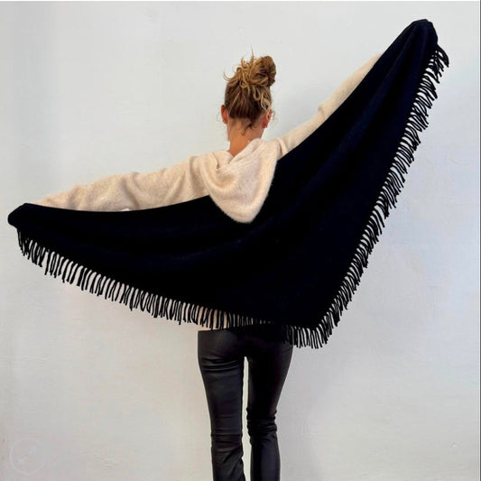 Echarpe cachemire noire