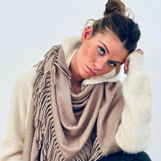 Echarpe cachemire Taupe