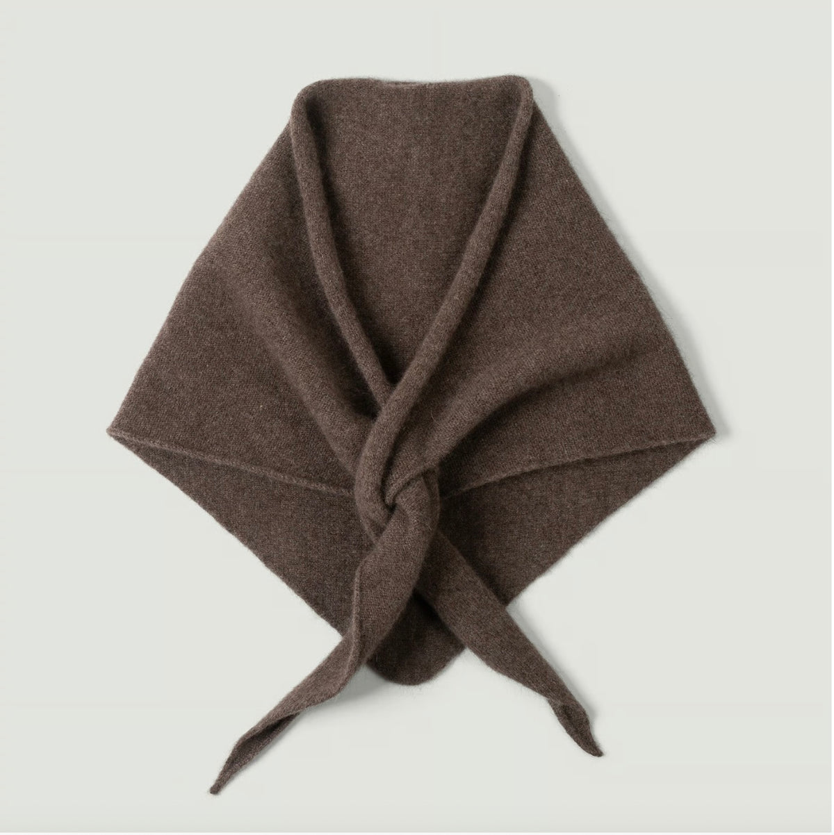 Écharpe triangulaire Laine et Angora Mocha