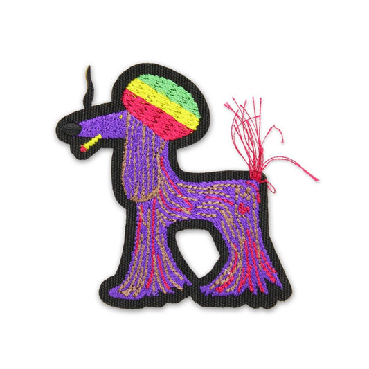 Ecusson - autocollant chien rasta