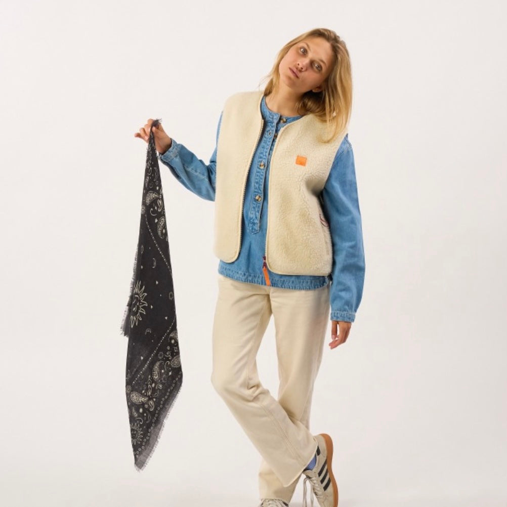 Foulard Alice Gris anthracite