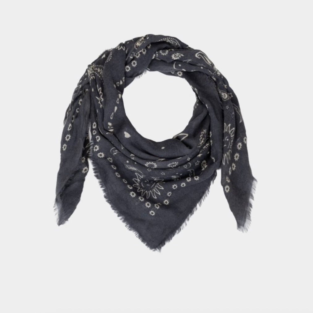Foulard Louise Gris anthracite
