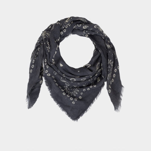 Foulard Louise Gris anthracite