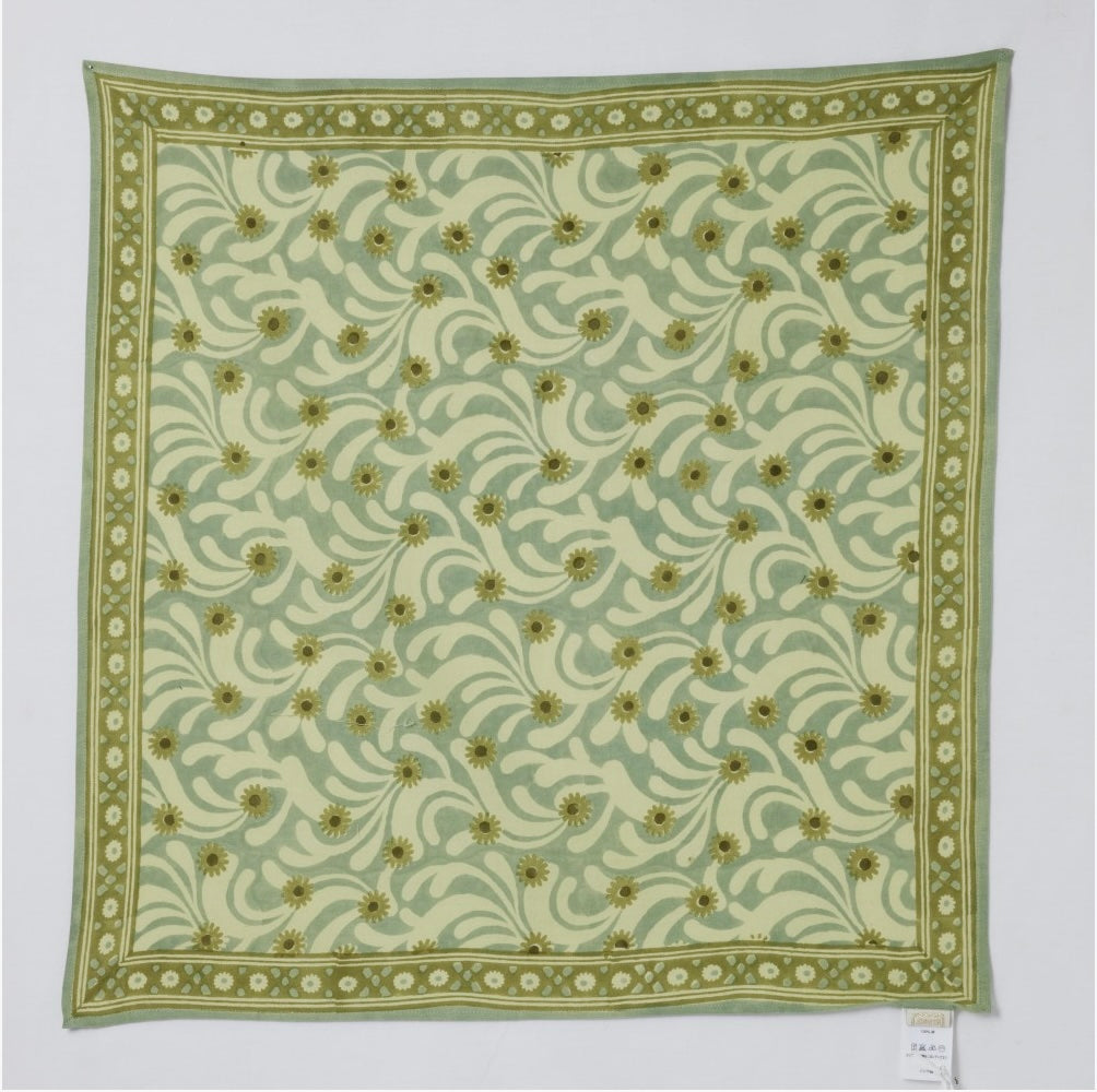 Foulard Poppies Blue Green