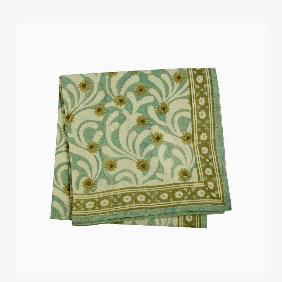 Foulard Poppies Blue Green