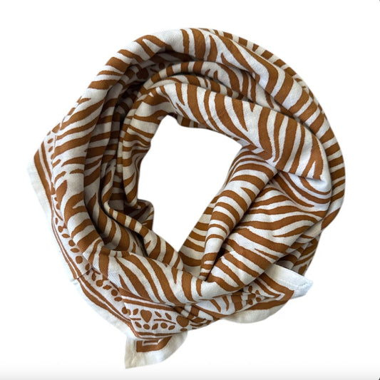 Foulard Zèbre Camel