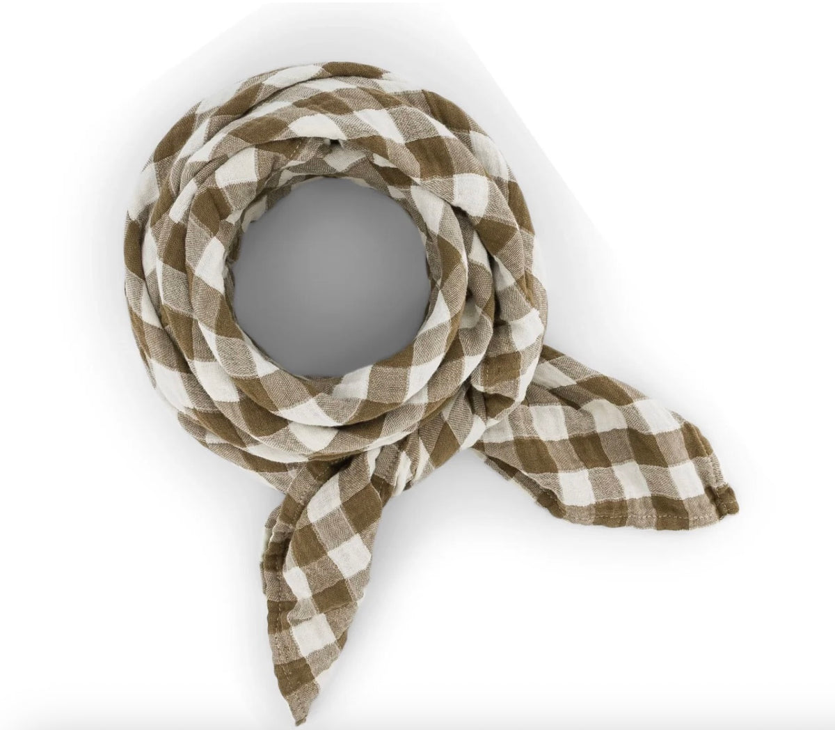 Foulard / Lange vichy ecru & taupe