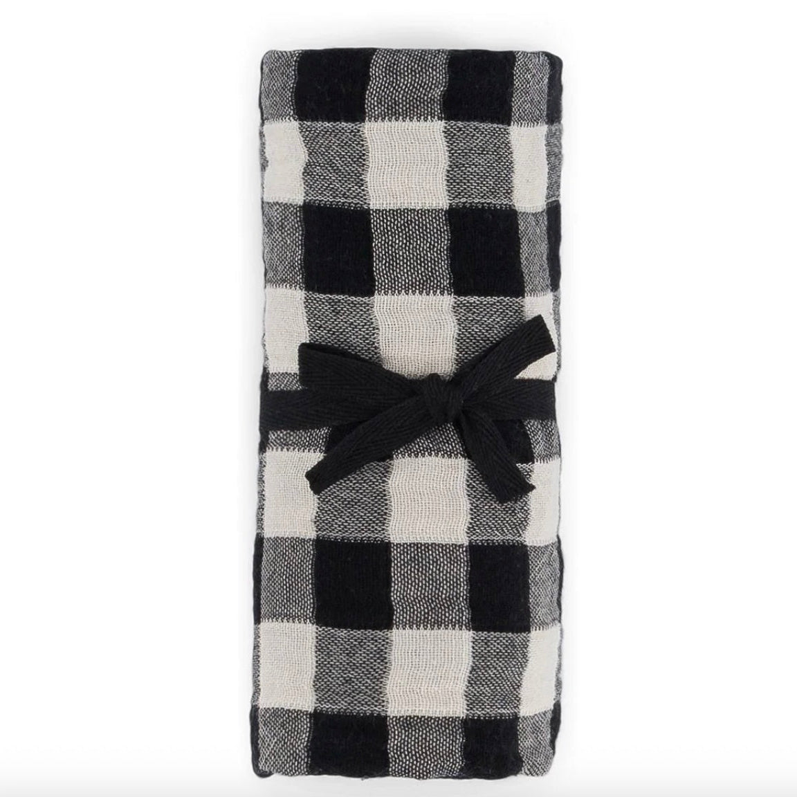 Foulard / Lange vichy grège & noir