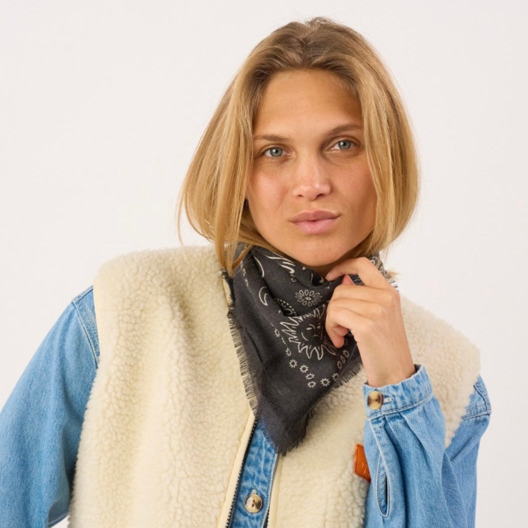Foulard Alice Gris anthracite