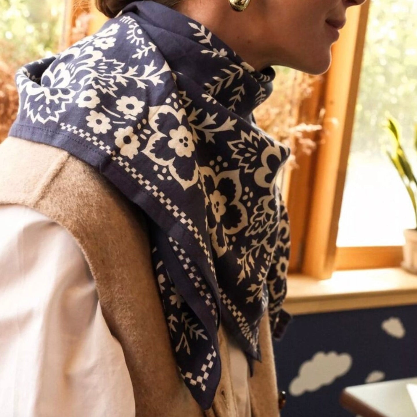 Foulard bandana marine