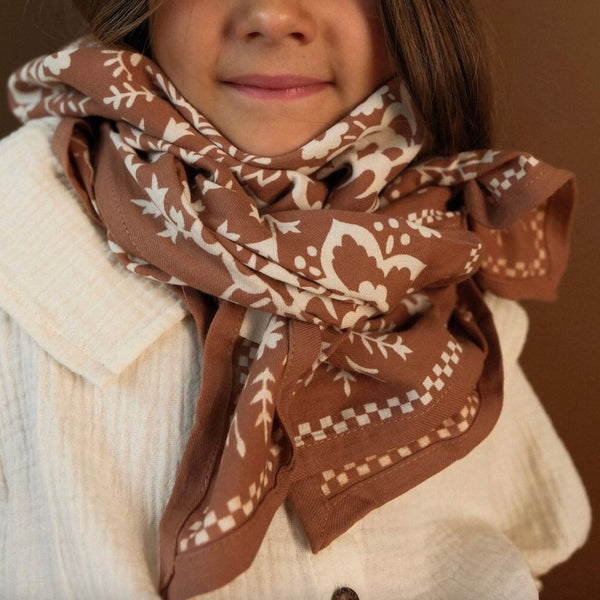 Foulard Carré En Laine 100% - Vintage - Bleu Clair Et Rose - 88x88cm - Femme