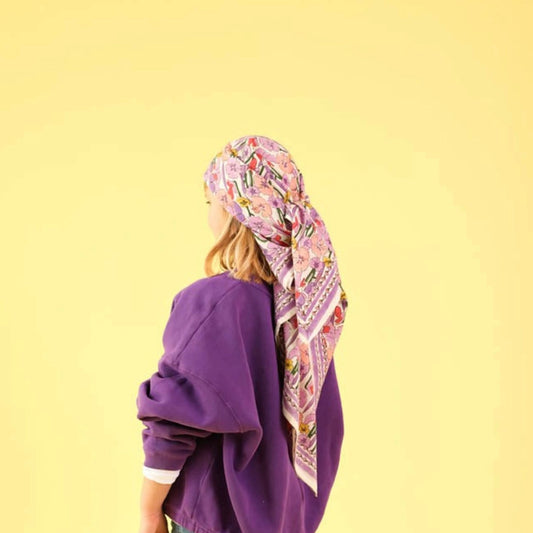 Foulard Fleurs lilas