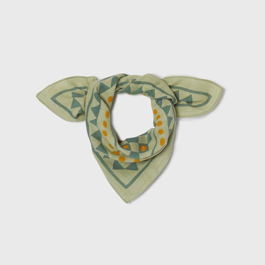 Foulard 100% coton vert