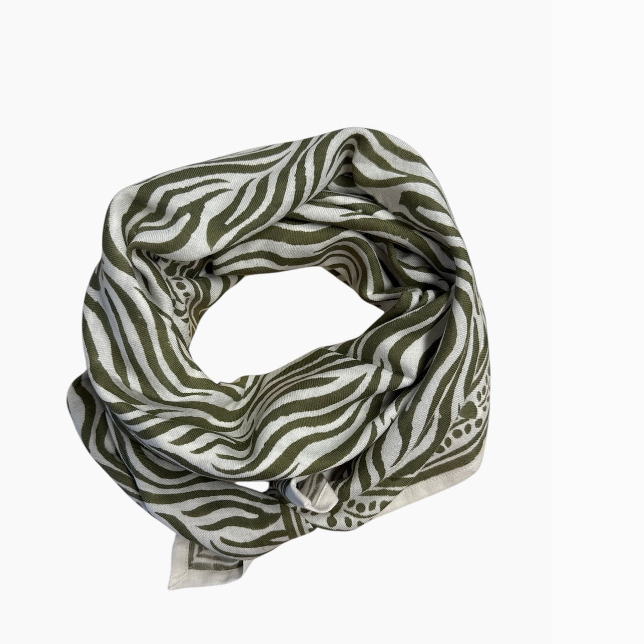 Foulard Zèbre Kaki