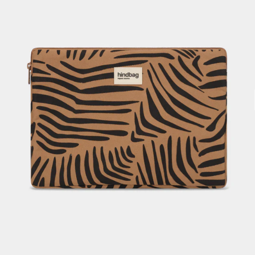 Hindbag housse ordinateur zebre cannelle