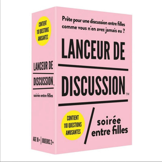 Jeu Lanceur de discussion - Soirée entre filles