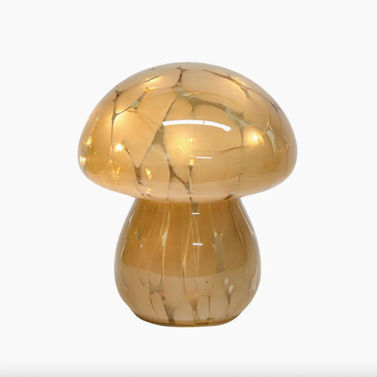 Lampe Led Champignon tacheté beige