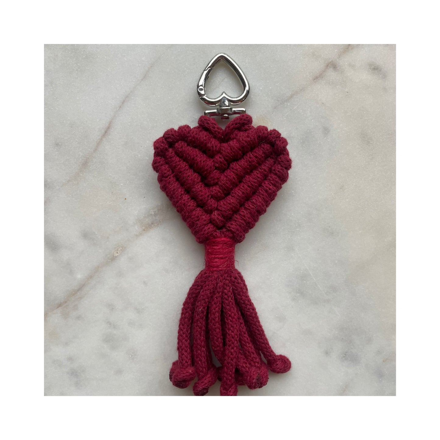 Porte clés coeur cerise