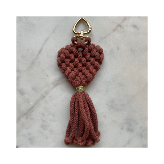 Porte clés coeur Terracotta