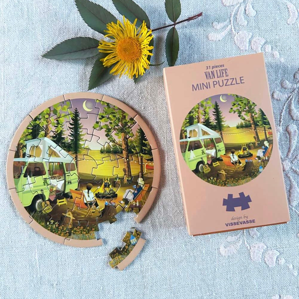 Mini Puzzle rond Van Life 31 pièces